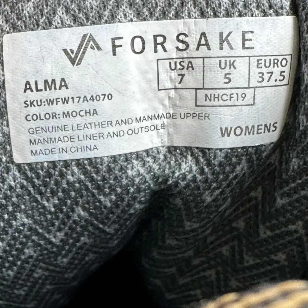 Forsake Alma Women's Size 7 Boot Black High Hidden Wedge Waterproof Lace Up